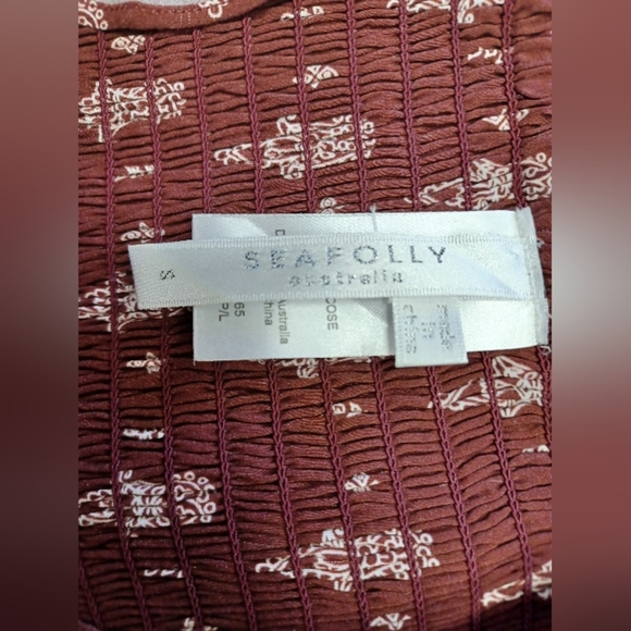 Seafolly EUC Water Garden Antique Paisley Jumpsuit Size Small Russet Color - Picture 7 of 8